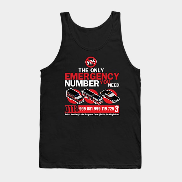 The all new Emergency Number Tank Top by Meta Cortex